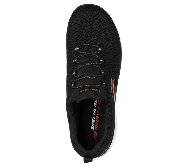 Skechers Summits – Leopard Spot Sneaker Black/Roos Gold