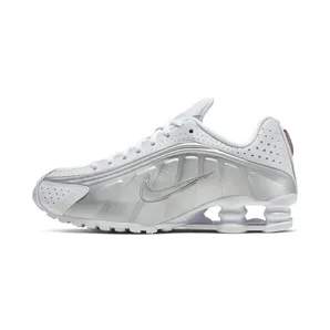 Nike Shox R4 “White / Metallic Silver / Max Orange” (AR3565-101)