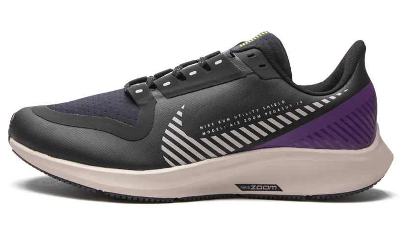 Nike Air Zoom Pegasus 36 Shield GS “Black / Purple” (BQ5705-001)