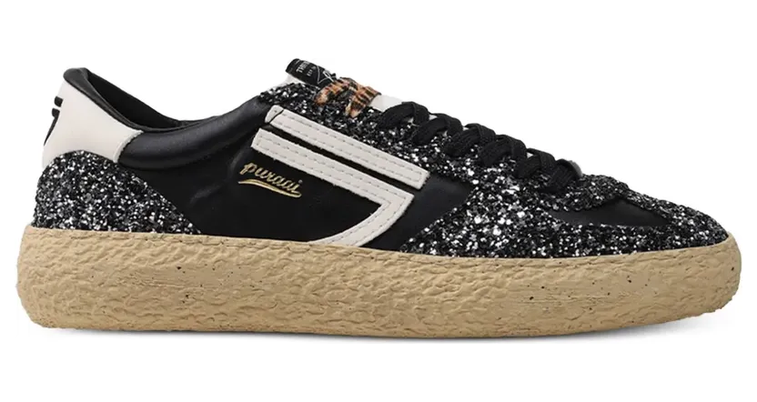 Puraai Sneakers met glitters – Zwart (PU101V037GLIMMER)