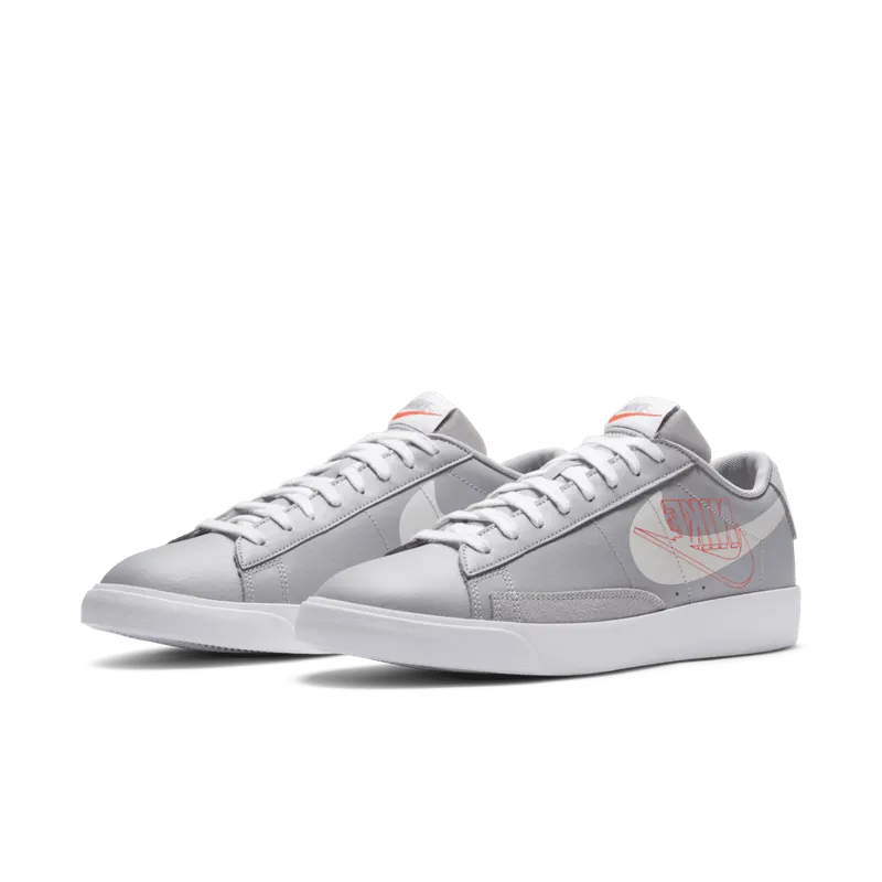 Nike Blazer Low Print Wolf Grey Sail Bright Crimson (DA4652-001)