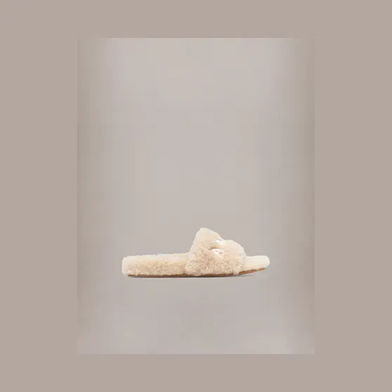 Amiri Shearling Slide “Natural” (AWFLFL1001-101)