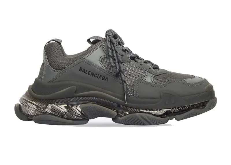 Balenciaga Triple S Clear Sole Grey (W) (544351W2GA11801)