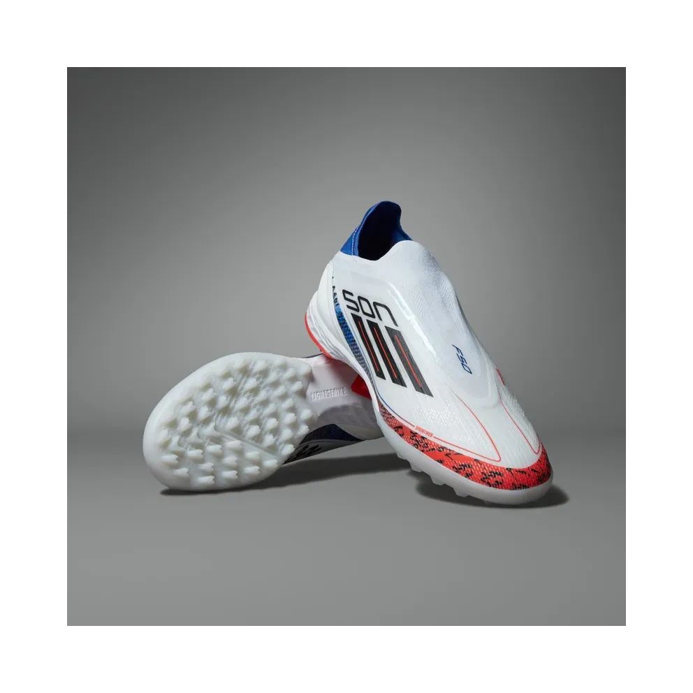 adidas F50 Pro Son Laceless Turf Cloud White Bright Red Blue (JR5892)