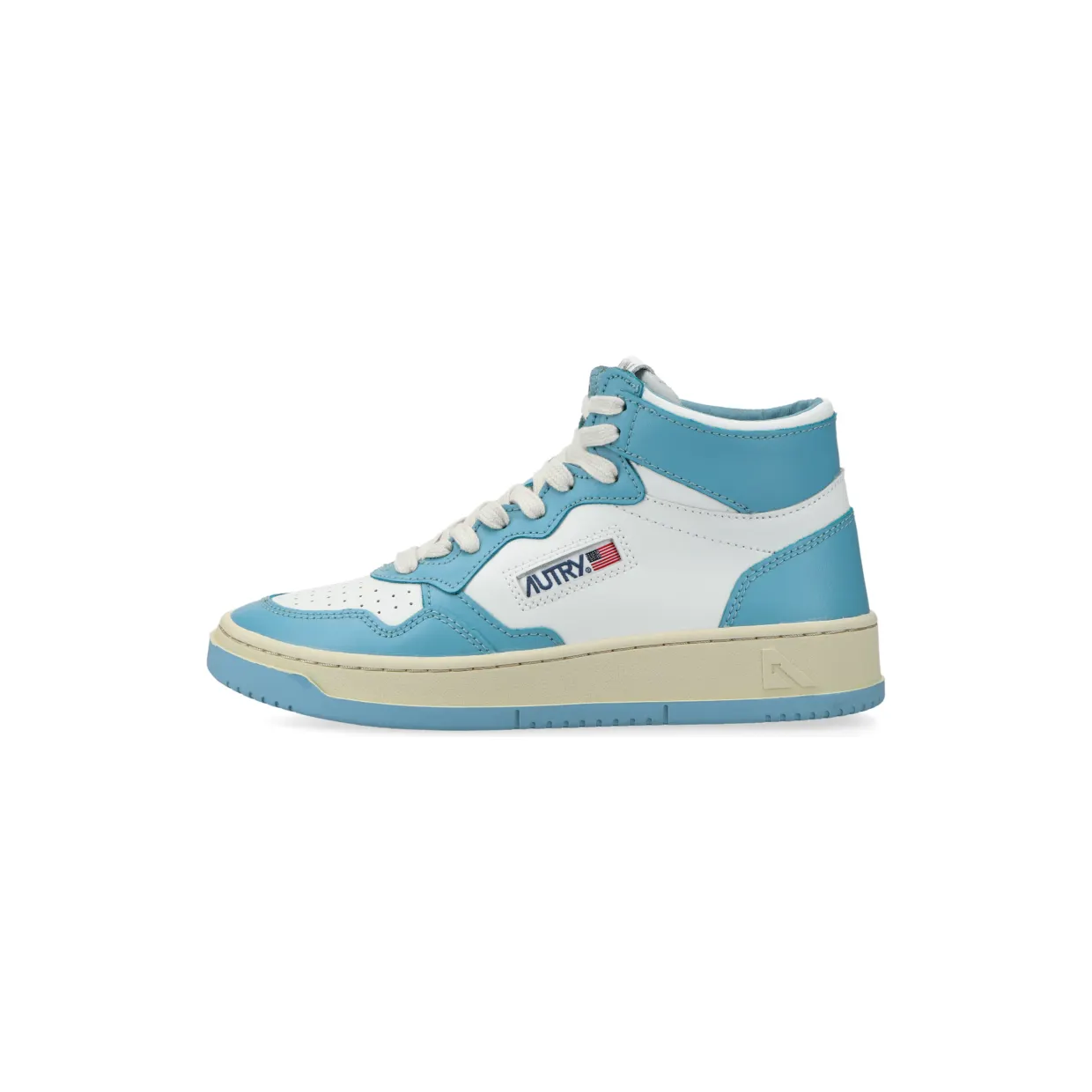 Autry Medalist Mid W (White / Blue) – (AUMWWB08)