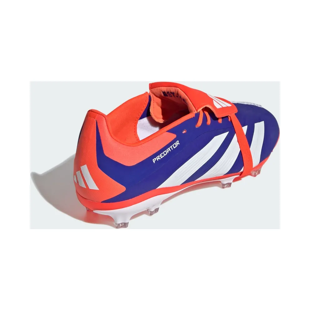 adidas Predator Elite Fold-over Tongue Firm Ground Boots Kids “Lucid Blue / Cloud White / Solar Red” (IH7582)