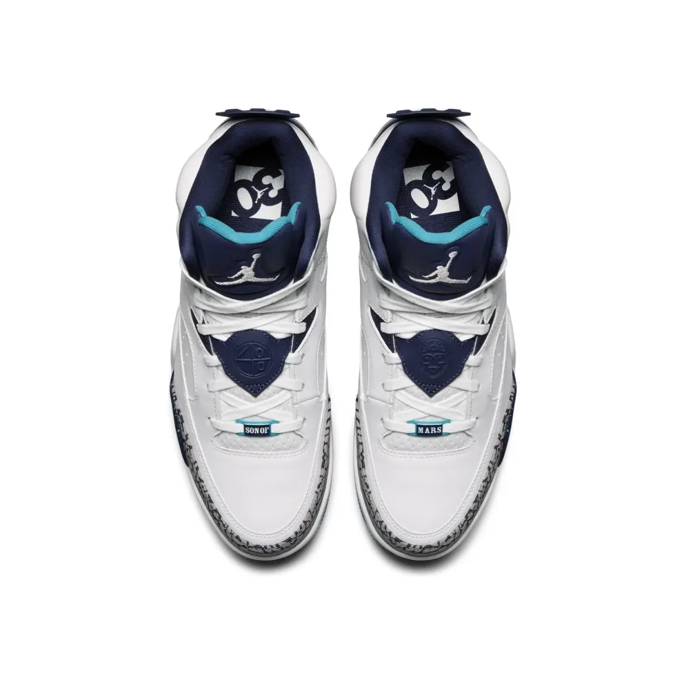 Jordan Son of Mars Low Hornets White/White-Midnight Navy-Turquoise Blue (580603-105)