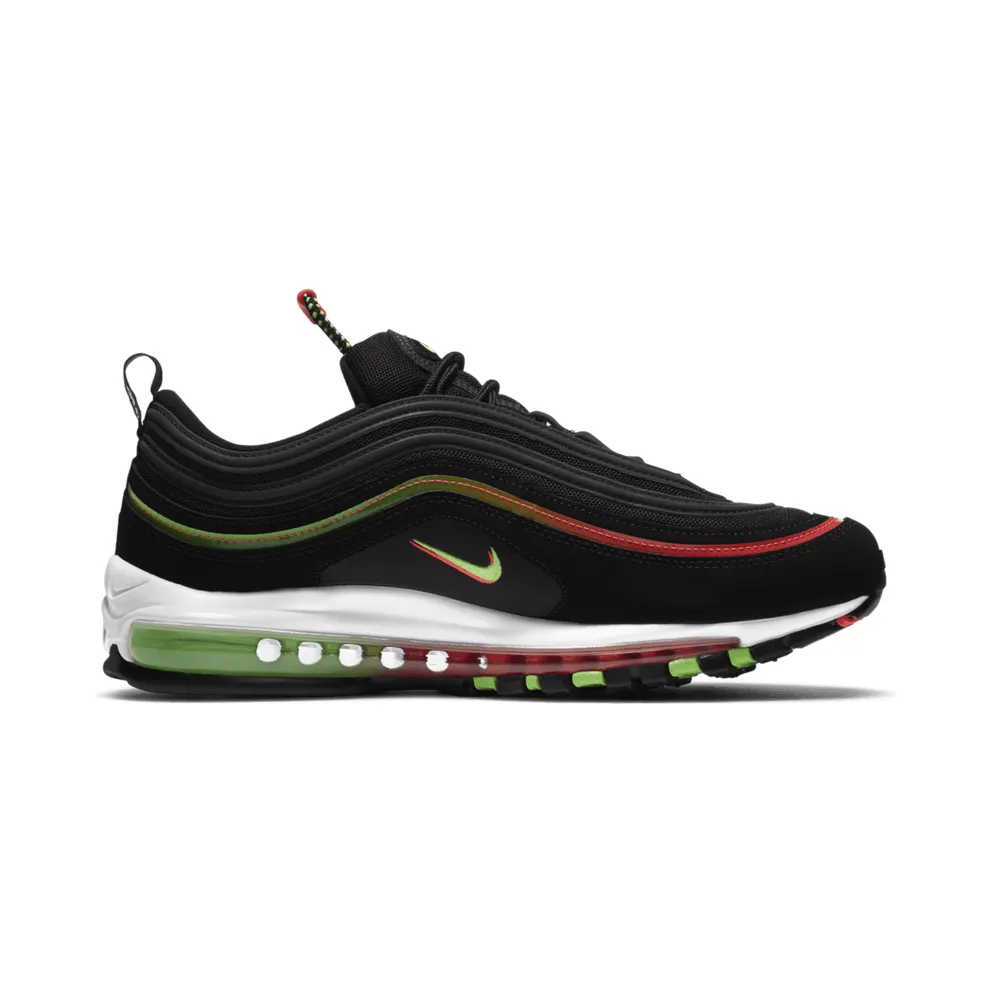 Nike Air Max 97 Worldwide Black Black/Flash Crimson-White-Green Strike (CZ5607-001)