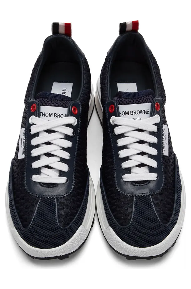 Thom Browne Grey Mesh Tech Runner Sneakers (MFD228B-03193) (5)