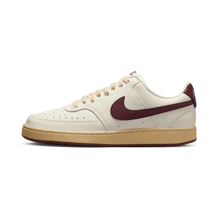 Nike Court Vision Low Next Nature “Sail / Pearl White / Sesame / Dark Beetroot” (FB8942-133)