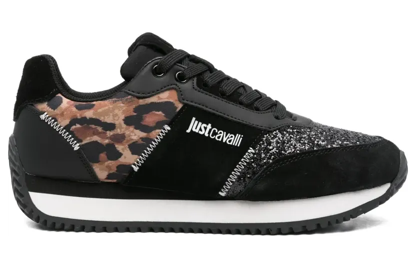 Just Cavalli Sneakers mit Leoparden-Print – Schwarz (79RA3SR2ZSD71)