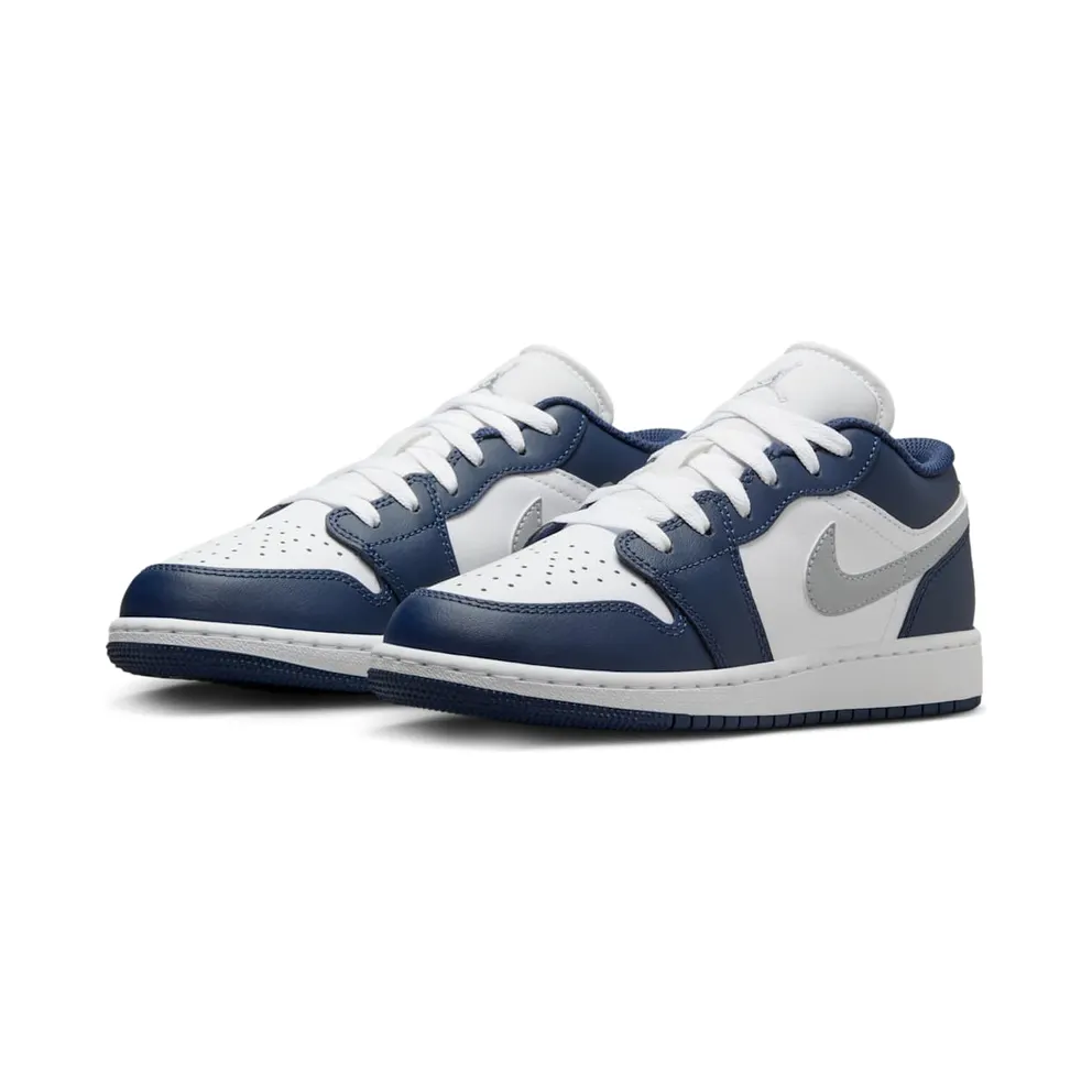 Jordan 1 Low Midnight Navy Wolf Grey (553560-141)