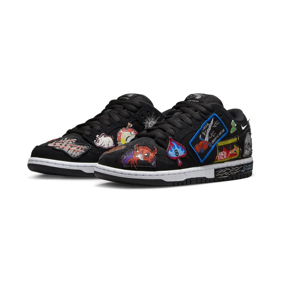 Nike SB Dunk Low Pro Black/Multi-Colour/White (DQ4488-001)