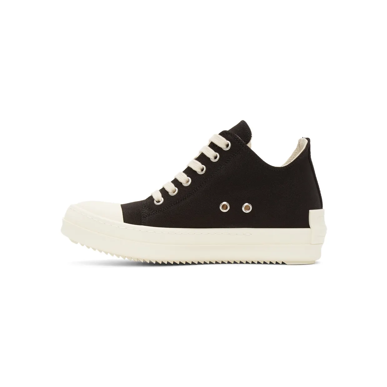 Rick Owens Drkshdw Black License Plate Low Sneakers (DU21S2802 TNAPH2) (3)