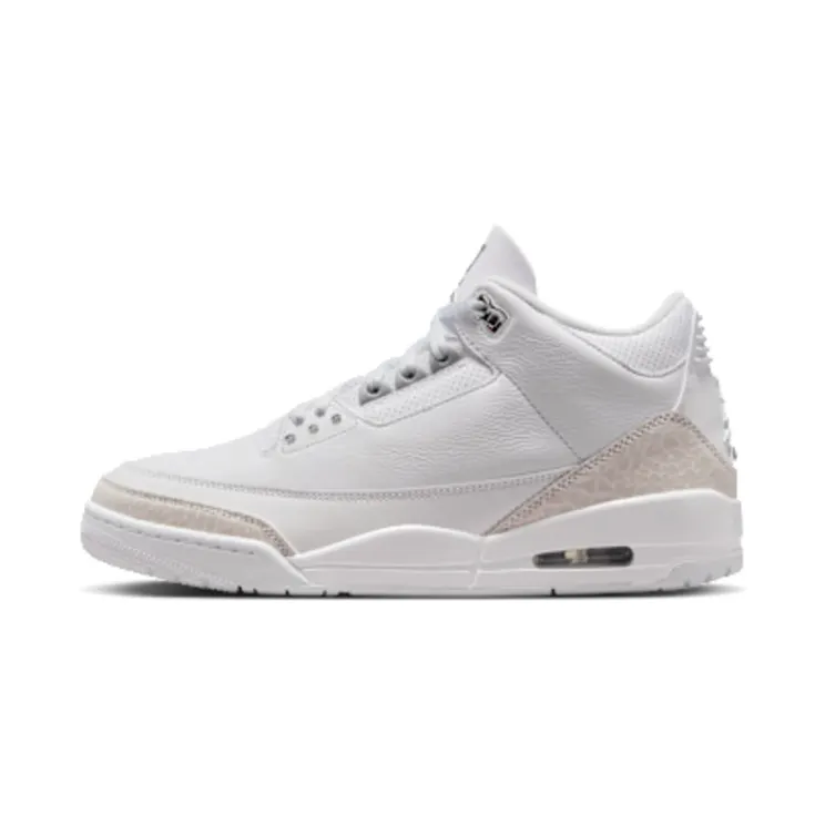 Air Jordan 3 Pure Money (2025) “White / Metallic Silver” (CT8532-111)