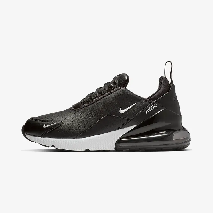 Nike Air Max 270 Premium Leather “Black / Anthracite / Metallic Dark Grey / White” (BQ6171-001)