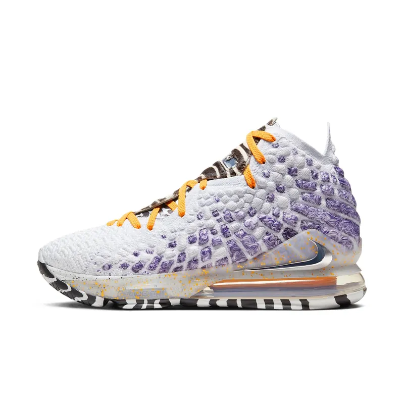 Nike  LeBron 17 Bron 2K Playoffs White/Gold/Purple (BQ3177 101)