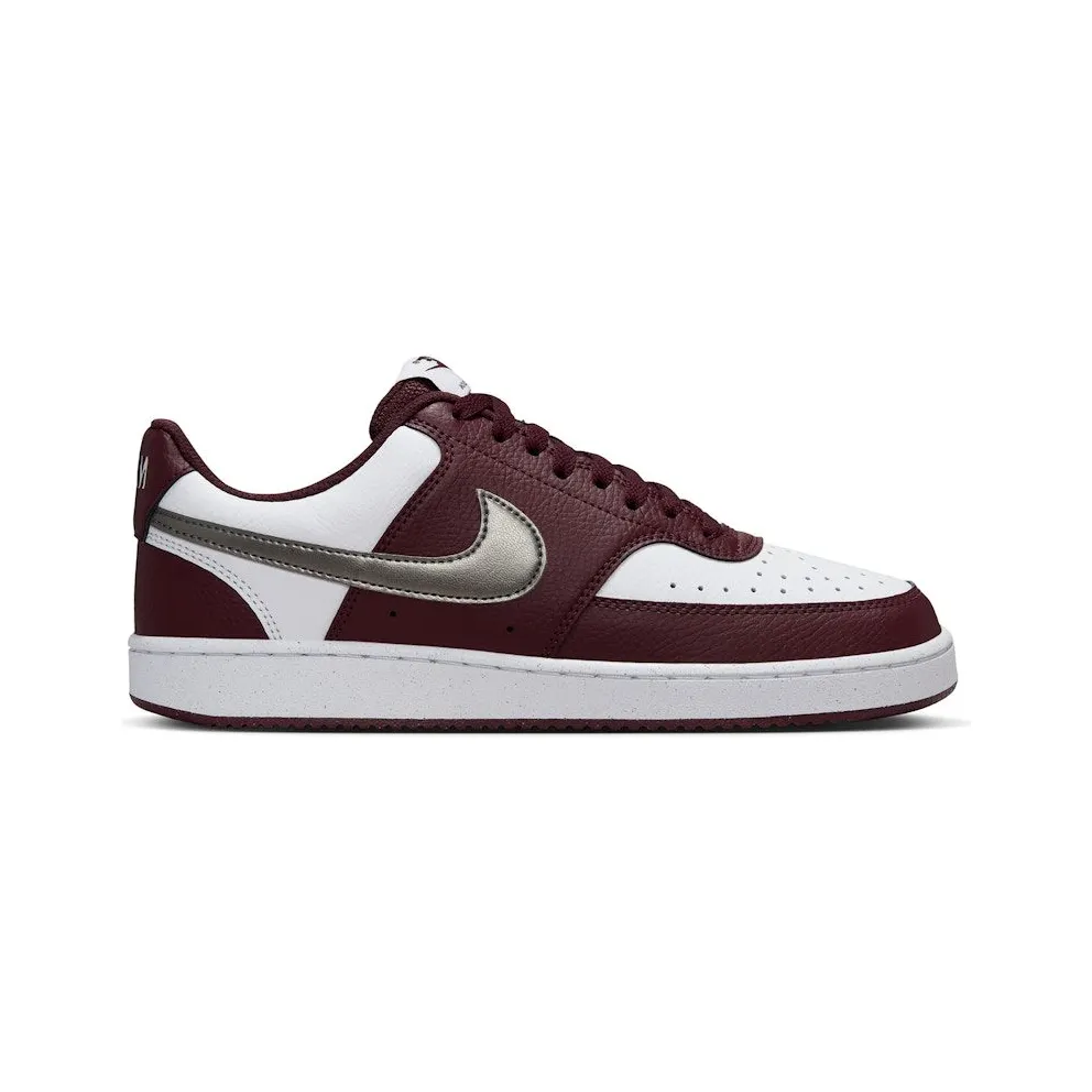 Nike Court Vision Low White Burgundy Metallic Pewter (IM7647-100)