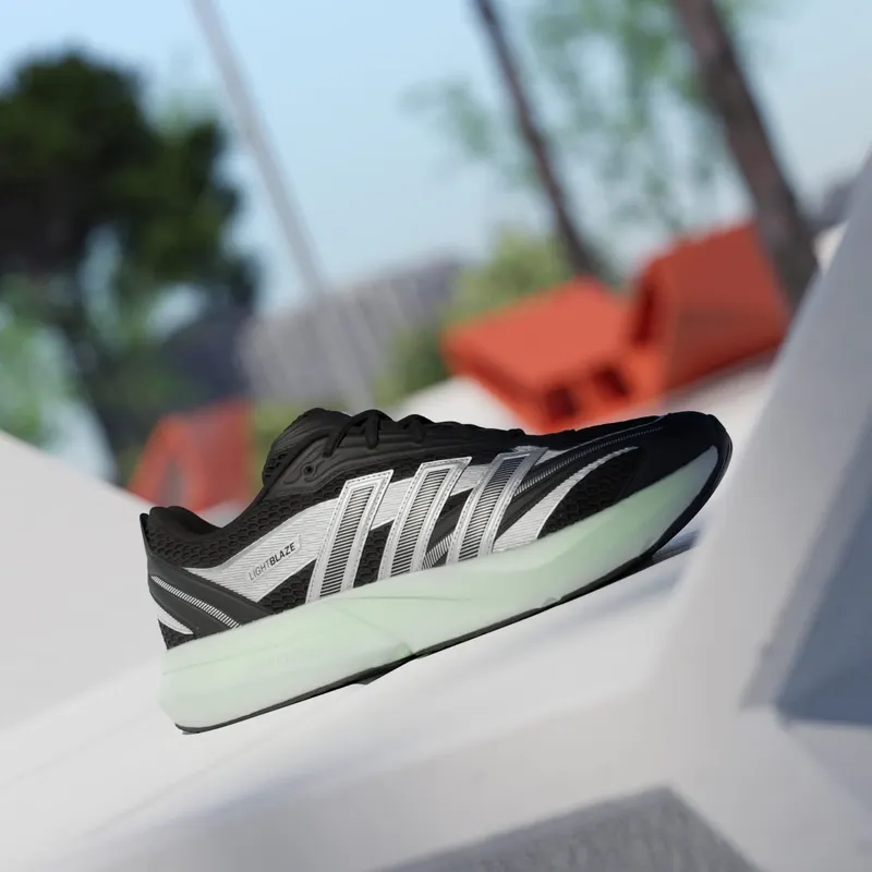 adidas Lightblaze Glow Core Black Silver Metallic Lime Burst (JP6321)