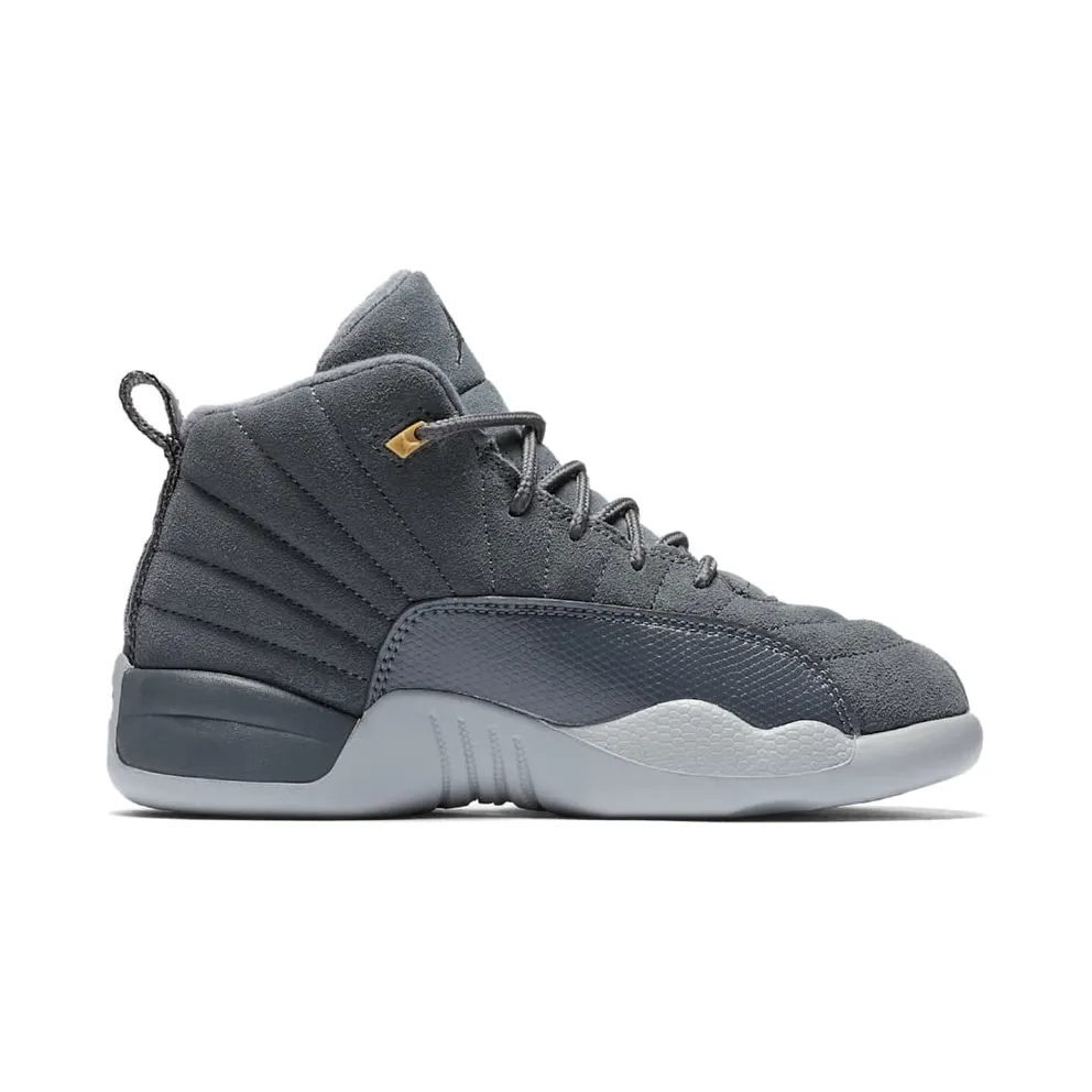 Jordan 12 Retro Dark Grey (PS) Dark Grey/Dark Grey-Wolf Grey (151186-005)