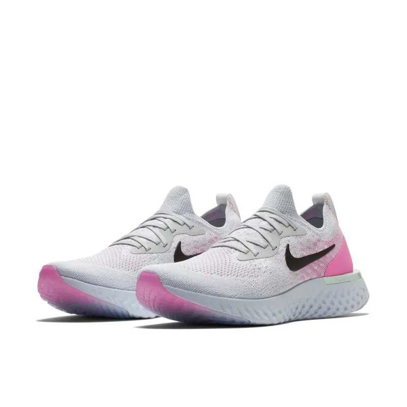 Nike Epic React Flyknit First Blush Pure Platinum/Black-Hydrogen Blue (AQ0067-007)