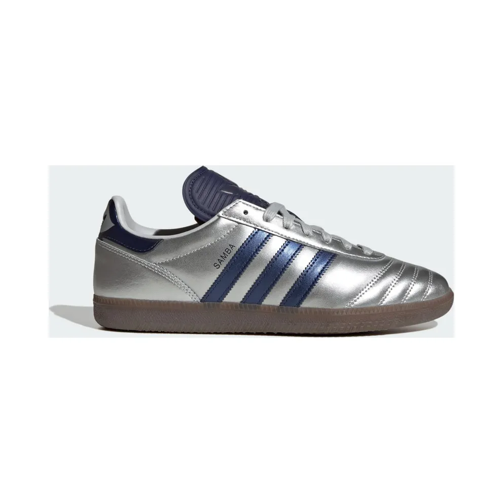 Adidas SAMBA JP Silver Metallic / Dark Blue / Gum (JR2181)