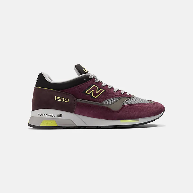 New Balance 1500 MiUK Plum Wine Neon Yellow (U1500PUL)