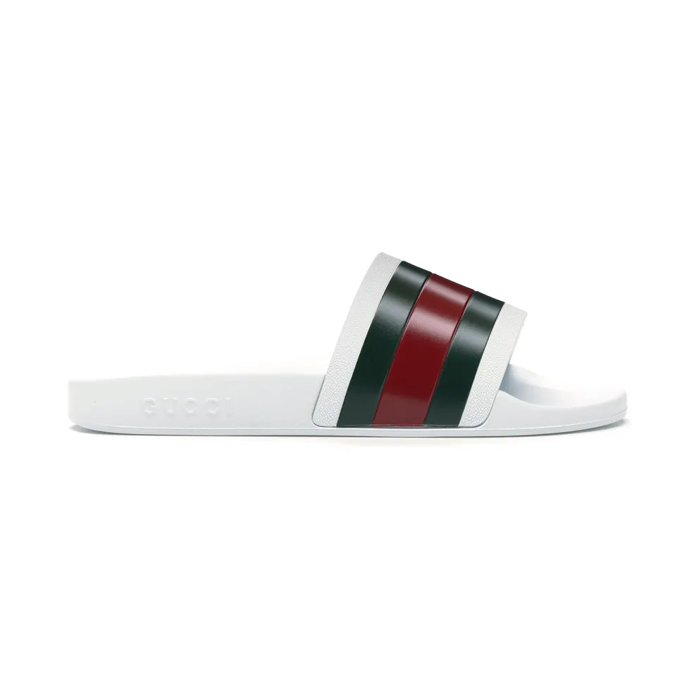 Gucci Pursuit Pool Slides White