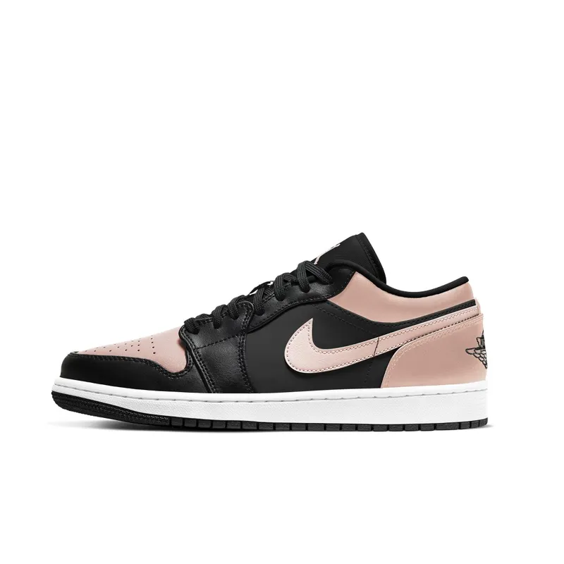 Jordan 1 Low Crimson Tint (GS) – “Black / Crimson Tint / White” (553558-034)