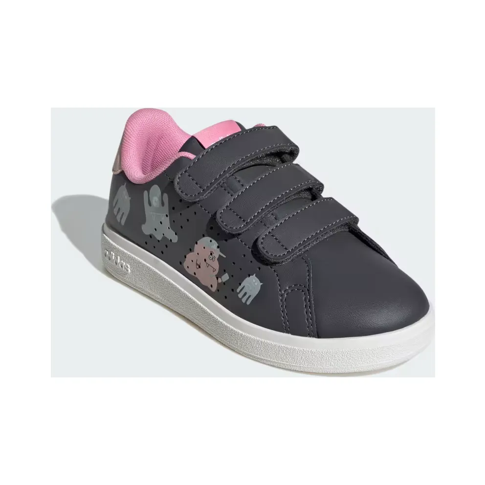 adidas Advantage Base 2.0 Shoes Children “Grey Six / Off White / Bliss Pink” (IH9696)