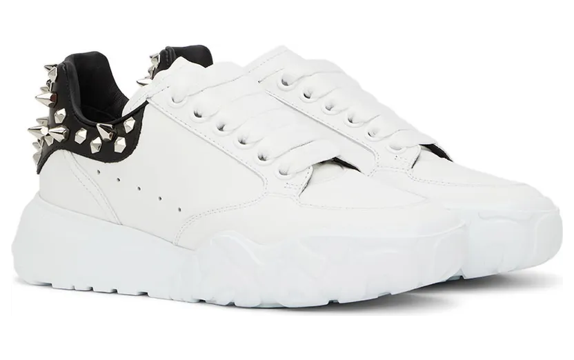 Alexander McQueen White Leather Court Sneakers (708081WICD5) (4)
