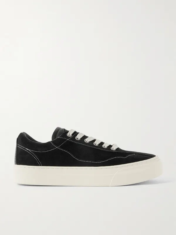 Omni Dellow Leather-Trimmed Suede Black (OM01015)