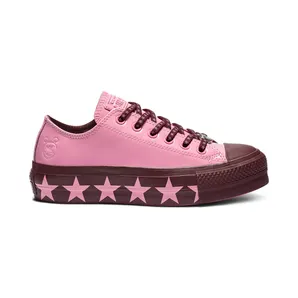 Converse Miley Cyrus x Chuck Taylor All Star Lift Ox ‘Pink Burgundy’ Pink/Dark Burgundy/Pink (563718C)