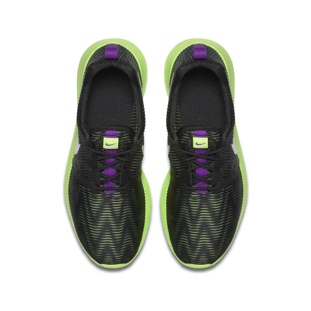 Nike Roshe One Flight Weight Black Ghost Green (GS) Black/White-Ghost Green-Grape Ice (705486-003)