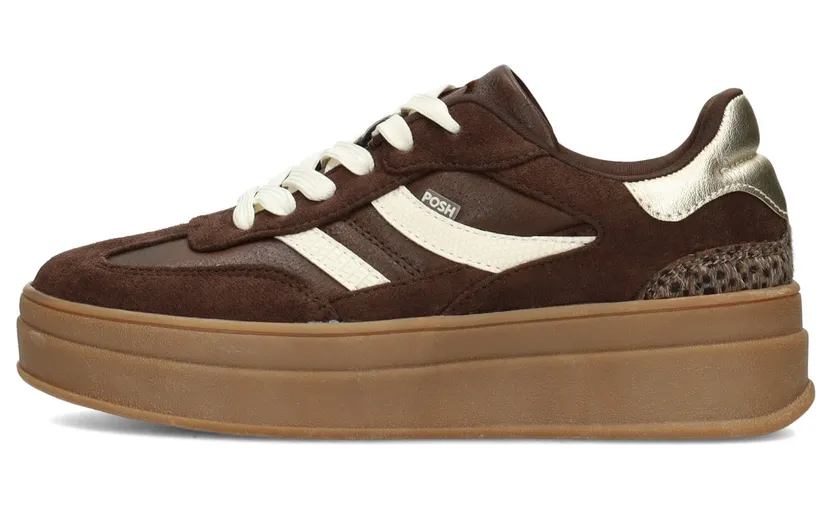 POSH by Poelman sneaker Donkerbruin (C1411250PSH31)