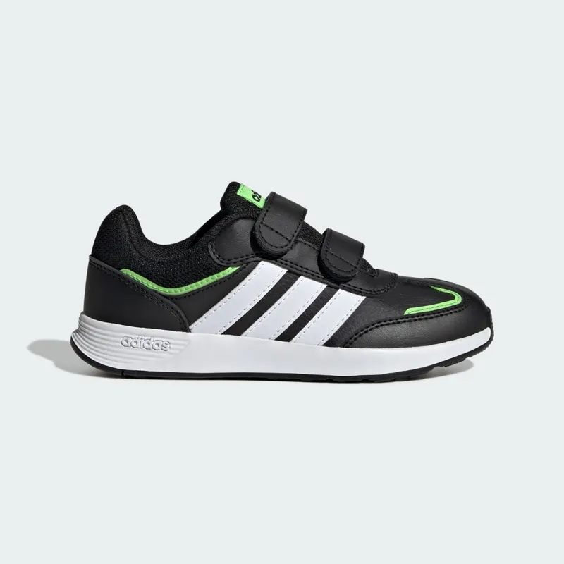 adidas Tensaur Switch Shoes Kids “Core Black / Cloud White / Lime Burst” (JQ8089)
