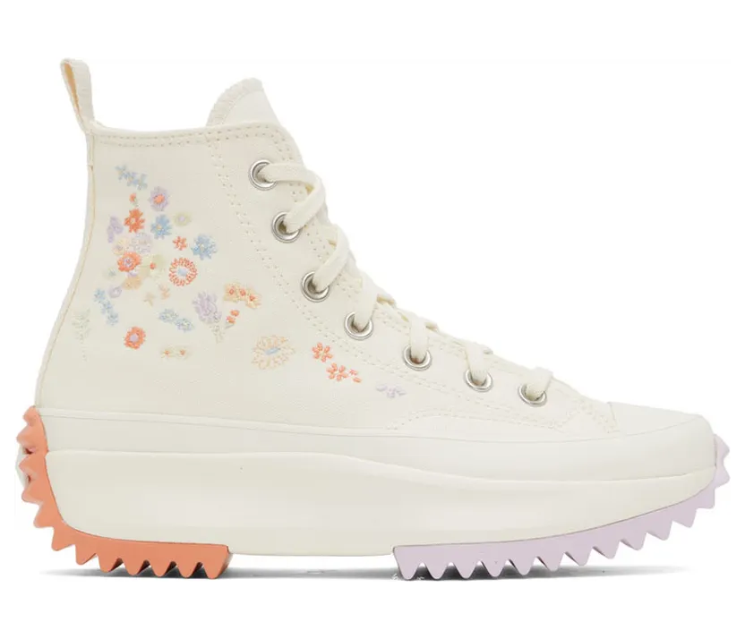 Converse Off-White Run Star Hike Floral Sneakers (A01583C)