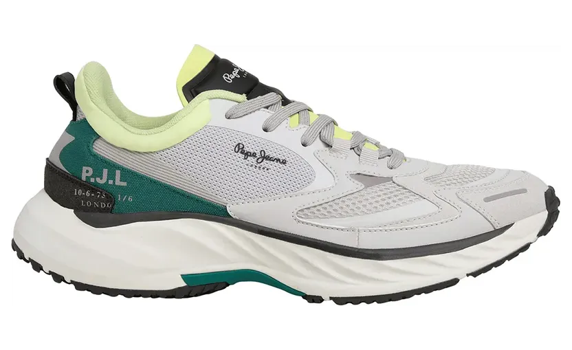Pepe Jeans PèPè sneaker Lichtgrijs / Donkergroen / Wit (PMS600020-800)