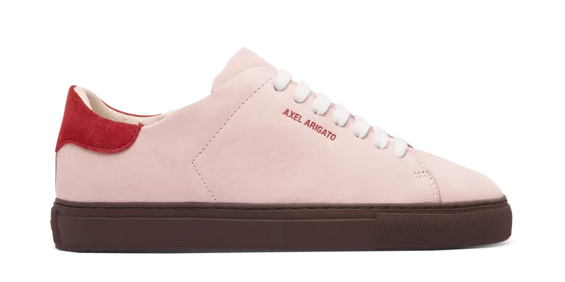 Axel Arigato Clean 90 Sneaker “Light Pink,Red” (F4626002)