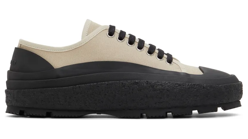 Jil Sander Beige Canvas Sneakers (JI37520A_15602)