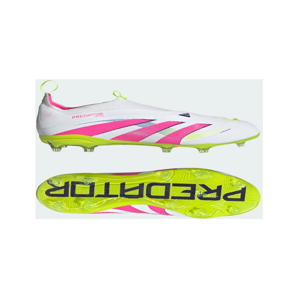 adidas Predator Elite Laceless FG Cloud White Lucid Pink Lucid Lemon (ID3746)