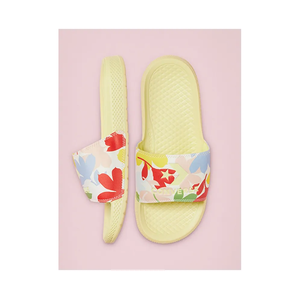 Converse Floral Print All Star Slide Lt Zitron/egret/pink Foam (570921C)