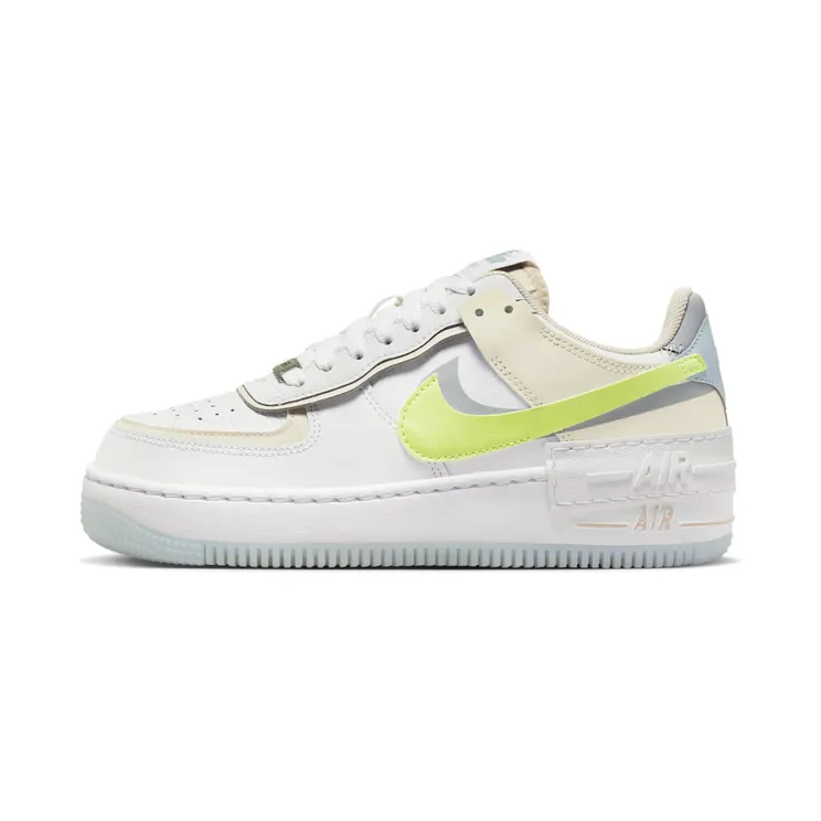 Nike Air Force 1 Shadow “White / Wolf Grey / Light Orewood Brown / Light Lemon Twist” (FB7582-100)