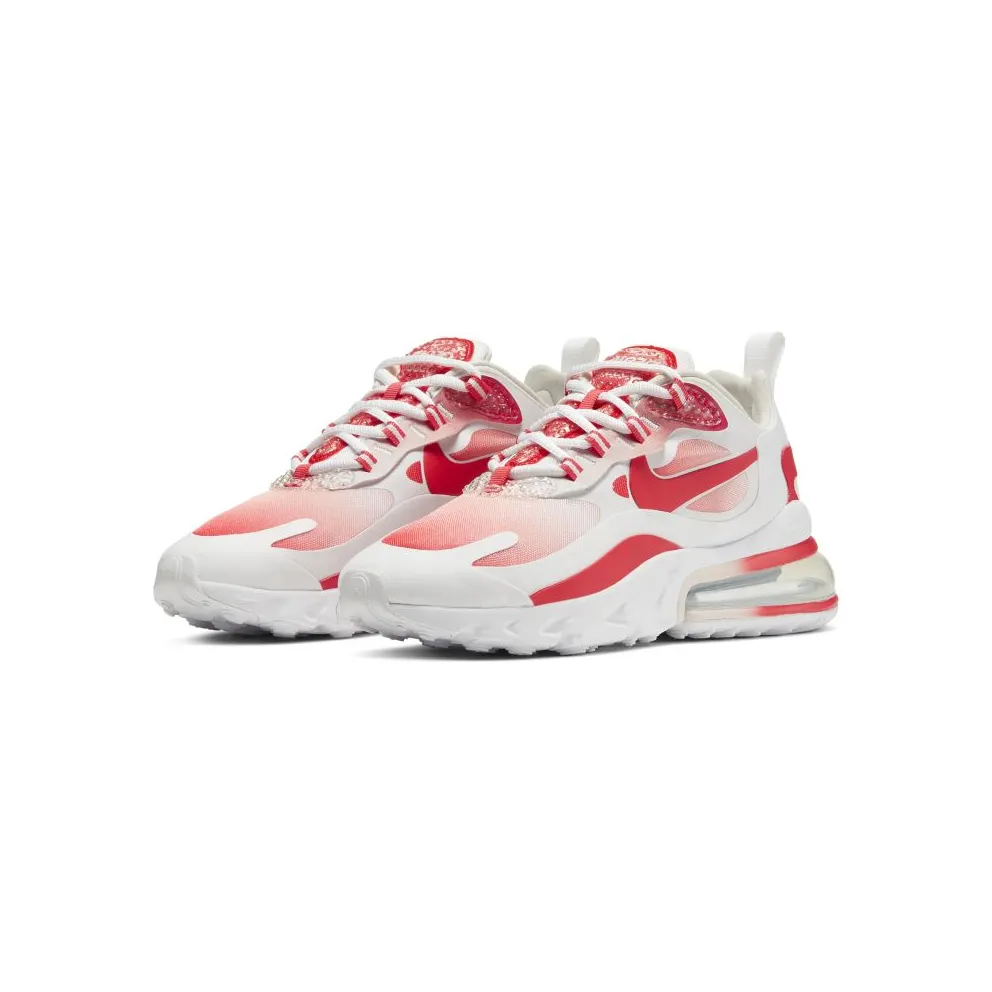 Nike Air Max 270 React SE Bubble Wrap (W) White/Track Red-Barely Rose (BV3387-100)
