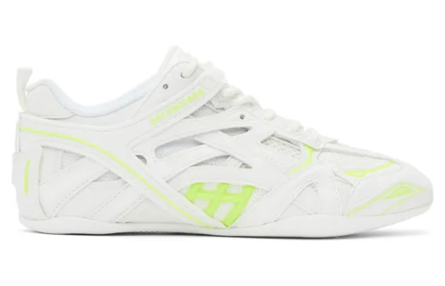 Balenciaga Off-White and Yellow Drive Sneakers (635497 W3AZ2)