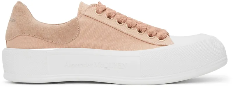 Alexander McQueen Pink Deck Lace Plimsoll (654593W4PQ1)