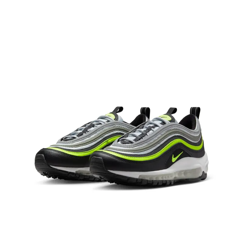Grade School Nike AIR MAX 97 “BLACK NEON” (921522-030)