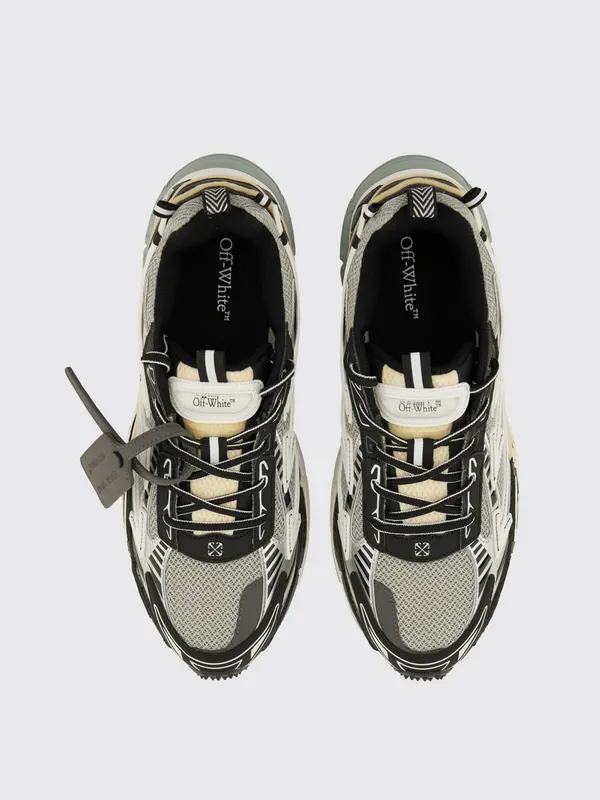 Off-White Be Right Back Two-Tone Tech Fabric with Serrated Sole Grey (M295C9F001LLIGHTGREY/BACK)