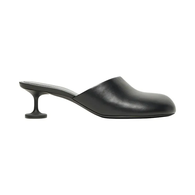 Balenciaga Lady 50mm Mule Blacker Leather (701921WBCR01000)