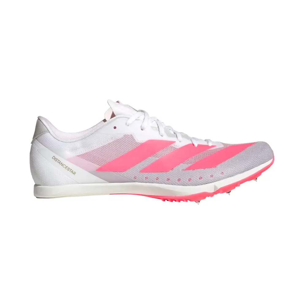 Adidas Adizero Distancestar Spike-Shoe Track Shoes, White (KI8385)